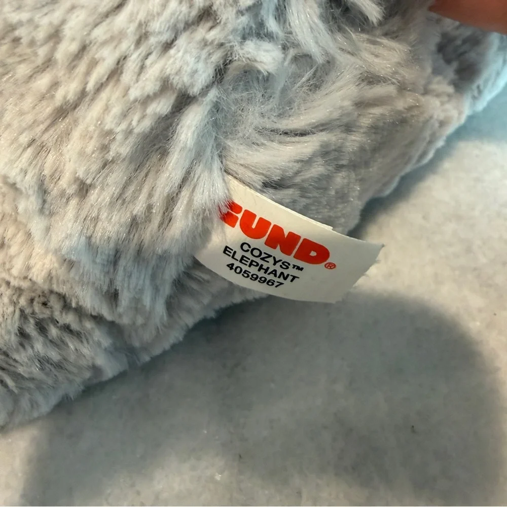 Gund Cozy Elephant 4059967 Plush in Soft Gray Floppy Weighted‎ Feet Cute Fuzzy